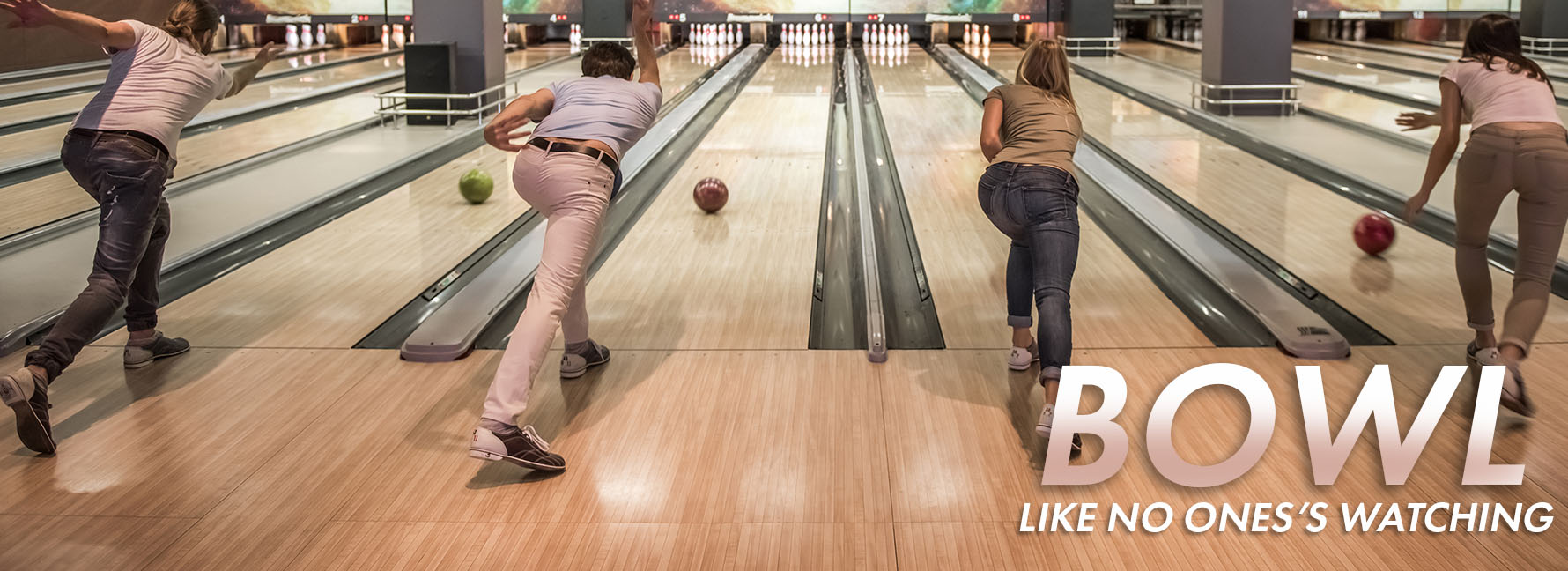 four people rolling at the same time